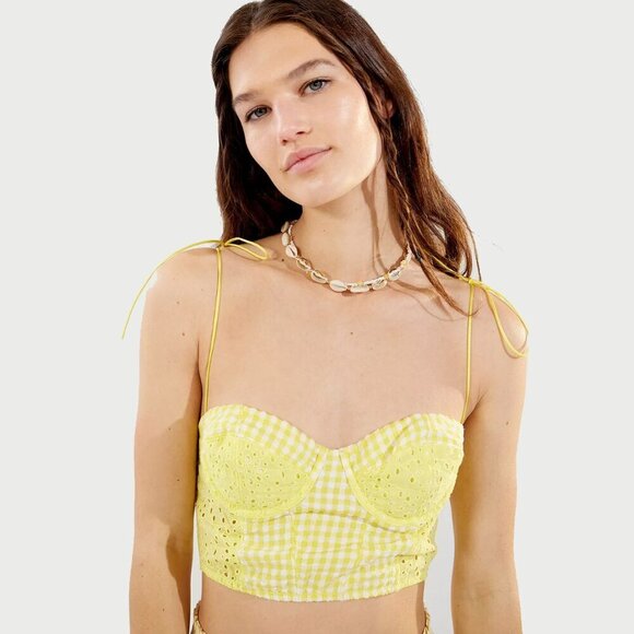 Urban Outfitters Sweet On You Gingham Bustier - Picture 1 of 8